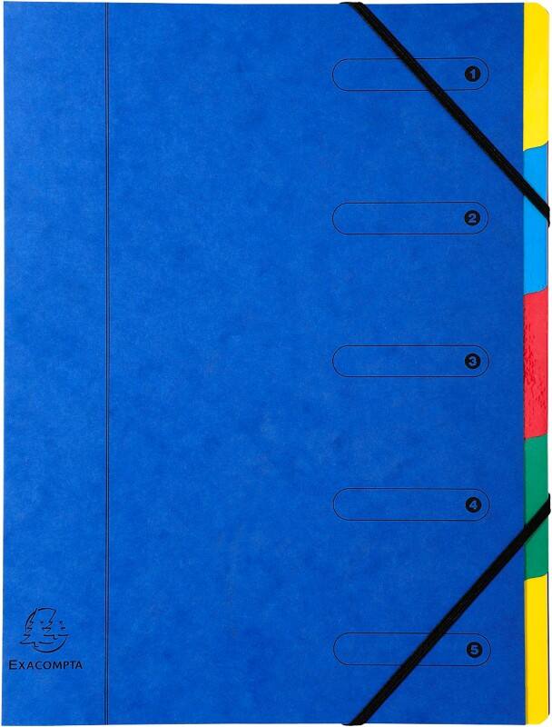 Exacompta Ordnungsmappe 5205E DIN A4 Farbig Sortiert Pressspankarton 24,5 x 32 cm 8 Stück