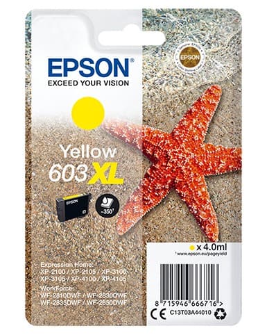 Epson 603XL Original Tintenpatrone C13T03A44010 Gelb