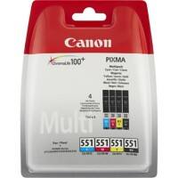 Canon CLI-551 Original Tintenpatrone 6508B006 Schwarz, cyan, magenta, gelb 4 Stück Multipack