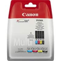 Canon CLI-551 Original Tintenpatrone Schwarz, Cyan, Magenta, Gelb Multipack 4 Stück