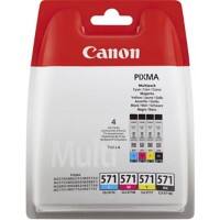 Canon CLI-571 Original Tintenpatrone 0386C007 Schwarz, cyan, magenta, gelb 4 Stück Multipack