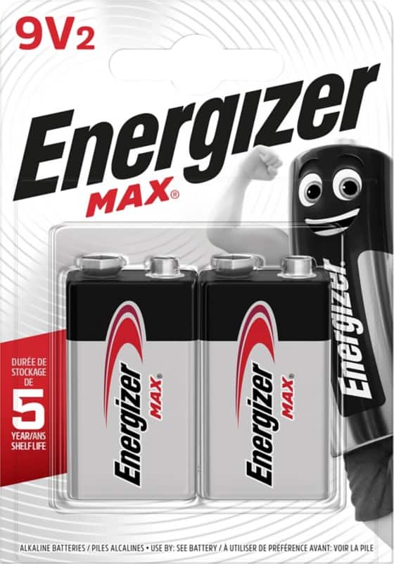 Energizer Batterien Max 9V 6LR61 21000 mAh Alkali 2 Stück