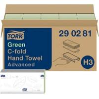 Tork Advanced FSC-zertifiziert, EU Eco label, Recycelt 100% Falthandtücher H3 C-falz Grün 2-lagig 290281 20 Stück à 128 Blatt