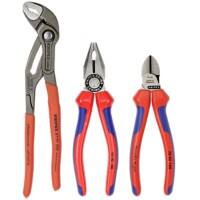Knipex Zangen-Set 00 20 09 V01 Chrom-Vanadin-Elektrostahl, Spezial-Werkzeugstahl, Vanadin-Elektrostahl