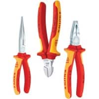 Knipex Zangen-Set 00 20 12 Metall, Gummi Orange, Rot