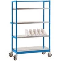 Manuflex VARIMOBIL Mobiler Etagenwagen 4 Fachböden 500 kg 600 x 1.030 x 1.730 mm Brillantblau