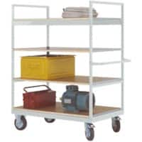 Manuflex VARIMOBIL Mobiler Etagenwagen 4 Fachböden 500 kg 700 x 1.530 x 1.730 mm Hellgrau