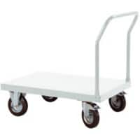 Manuflex Plattformwagen TRANSOMOBIL mit Schiebestange Lichtgrau 640 x 1.213 mm