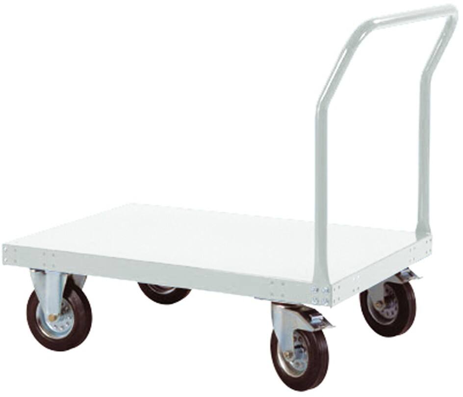 Manuflex Plattformwagen TRANSOMOBIL mit Schiebestange Lichtgrau 840 x 1.213 mm