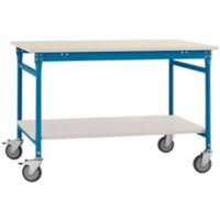 Manuflex Mobil Beistelltisch BASIS Brillantblau 1.250 x 600 x 850 mm