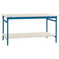 Manuflex Stationär Beistelltisch Melamin BASIS Brillantblau 750 x 500 x 780 mm