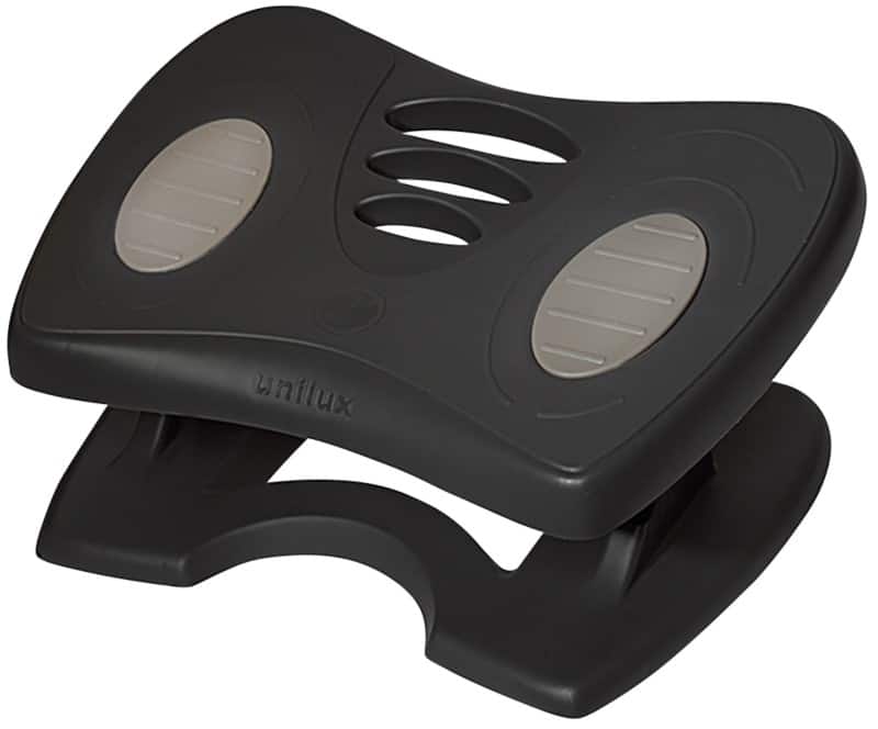 Unilux Höhenverstellbar Fußstütze 420 x 320 mm Schwarz