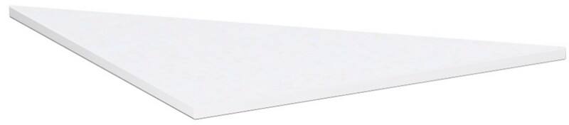 4 Fuß Flex Verkettungsplatte Dreieck 90°, inkl. Verkettungsmaterial, 800x800x, Weiß