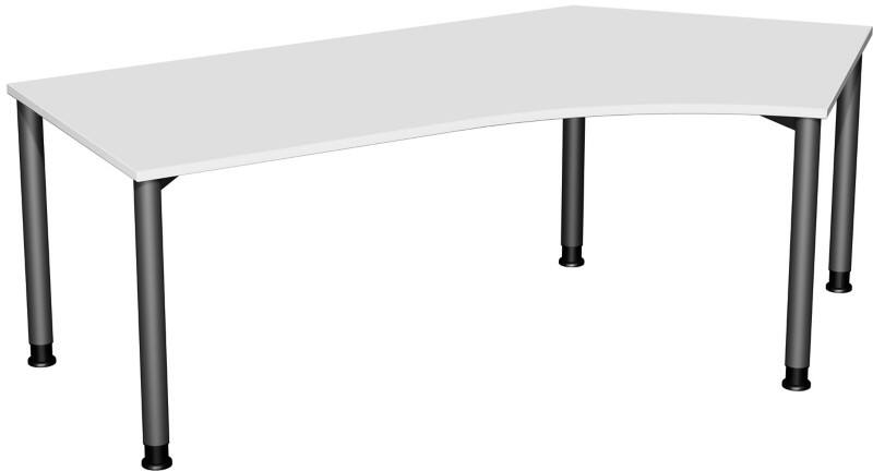 Speed Office Schreibtisch Freiform Hellgrau 2.166 (B) x 1.130 (T) x 800 (H) mm MFC (Melaminbeschichtete Spanplatte)