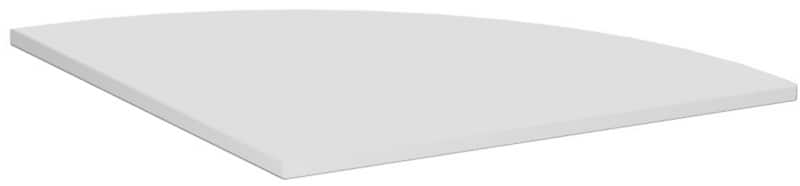 4 Fuß Flex Verkettungsplatte Viertelkreis 90° inkl. Verkettungsmaterial, 800x800, Lichtgrau