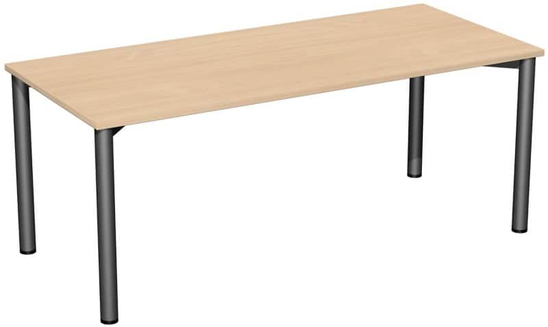Speed Office Schreibtisch Rechteckig Buche 1.800 (B) x 800 (T) x 720 (H) mm MFC (Melaminbeschichtete Spanplatte)