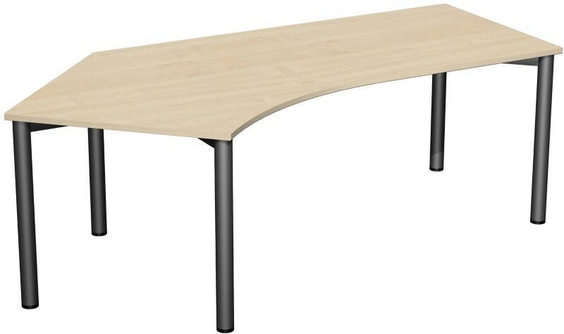 Speed Office Schreibtisch Freiform Ahorn 2.166 (B) x 1.130 (T) x 720 (H) mm MFC (Melaminbeschichtete Spanplatte)