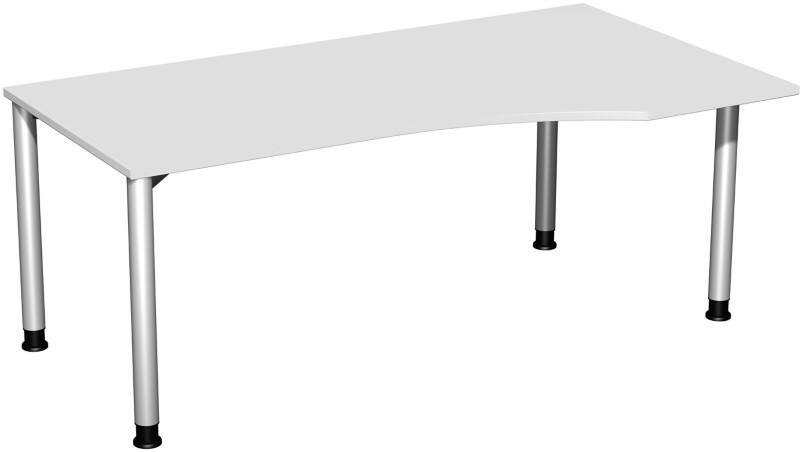 Speed Office Schreibtisch Freiform Hellgrau 1.800 (B) x 1.000 (T) x 800 (H) mm MFC (Melaminbeschichtete Spanplatte)