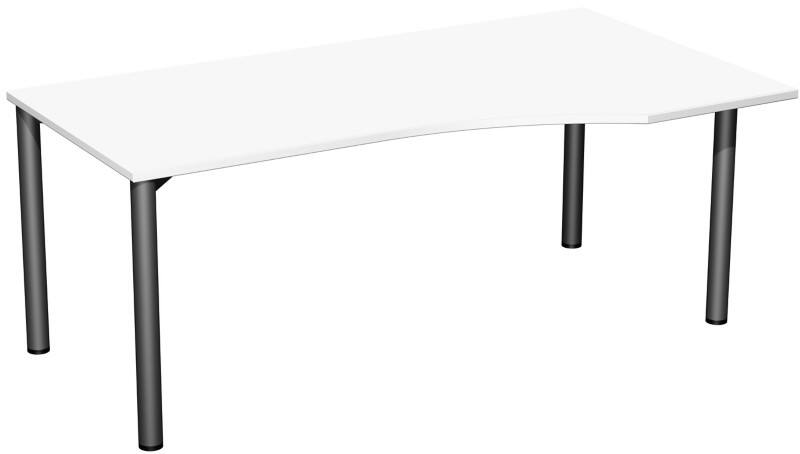 Speed Office Schreibtisch Freiform Weiß 1.800 (B) x 1.000 (T) x 720 (H) mm MFC (Melaminbeschichtete Spanplatte)