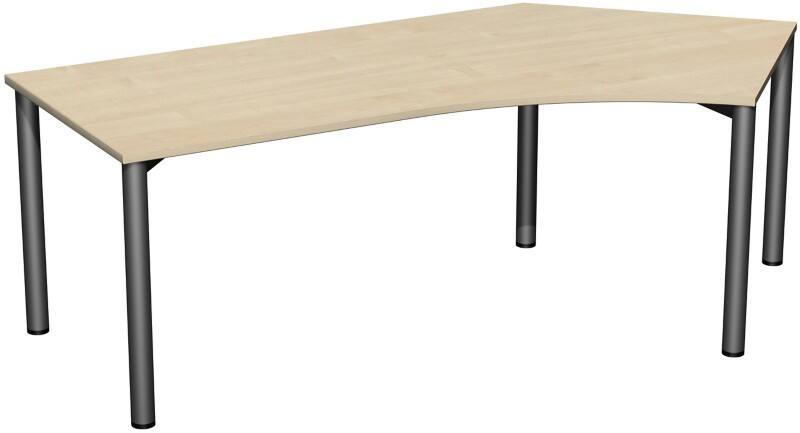 Speed Office Schreibtisch Freiform Ahorn 2.166 (B) x 1.130 (T) x 720 (H) mm MFC (Melaminbeschichtete Spanplatte)