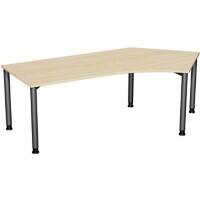 Speed Office Schreibtisch Freiform Ahorn 2.166 (B) x 1.130 (T) x 800 (H) mm MFC (Melaminbeschichtete Spanplatte)