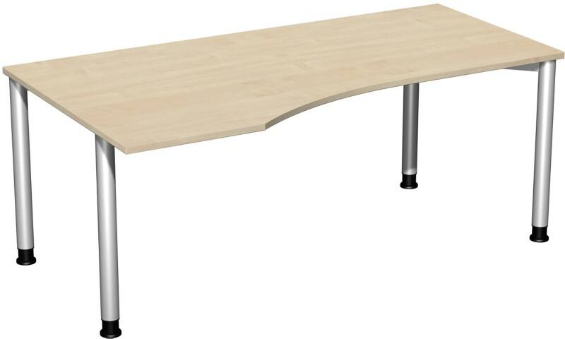 Speed Office Schreibtisch Freiform Ahorn 1.800 (B) x 1.000 (T) x 800 (H) mm MFC (Melaminbeschichtete Spanplatte)