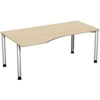 Speed Office Schreibtisch Freiform Ahorn 1.800 (B) x 1.000 (T) x 800 (H) mm MFC (Melaminbeschichtete Spanplatte)