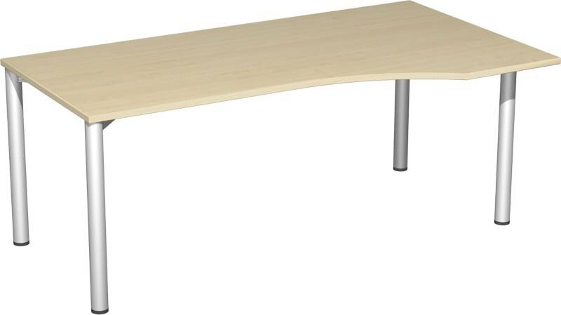 Speed Office Schreibtisch Freiform Ahorn 1.800 (B) x 1.000 (T) x 720 (H) mm MFC (Melaminbeschichtete Spanplatte)