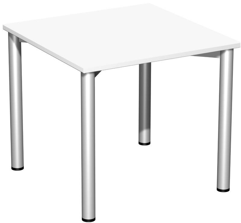 Speed Office Schreibtisch Rechteckig Weiß 800 (B) x 800 (T) x 720 (H) mm MFC (Melaminbeschichtete Spanplatte)