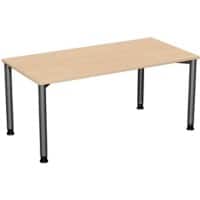 Speed Office Schreibtisch Rechteckig Buche 1.600 (B) x 800 (T) x 800 (H) mm MFC (Melaminbeschichtete Spanplatte)