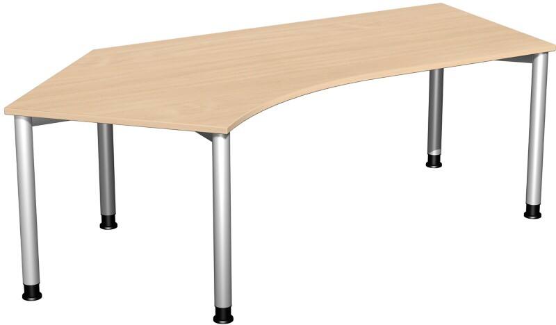 Speed Office Schreibtisch Freiform Buche 2.166 (B) x 1.130 (T) x 800 (H) mm MFC (Melaminbeschichtete Spanplatte)