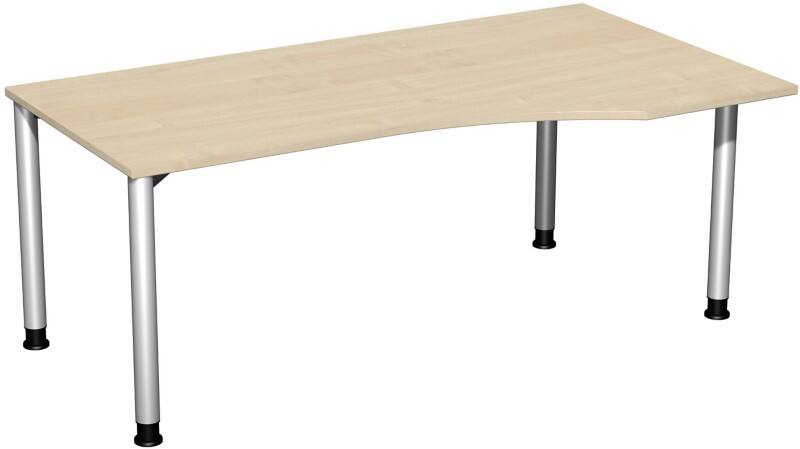 Speed Office Schreibtisch Freiform Ahorn 1.800 (B) x 1.000 (T) x 800 (H) mm MFC (Melaminbeschichtete Spanplatte)