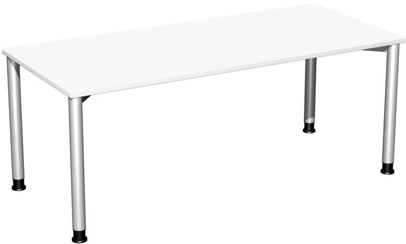 Speed Office Schreibtisch Rechteckig Weiß 1.800 (B) x 800 (T) x 800 (H) mm MFC (Melaminbeschichtete Spanplatte)