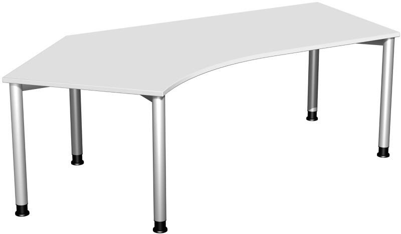 Speed Office Schreibtisch Freiform Hellgrau 2.166 (B) x 1.130 (T) x 800 (H) mm MFC (Melaminbeschichtete Spanplatte)