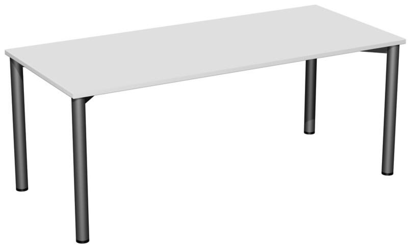 Speed Office Schreibtisch Rechteckig Hellgrau 1.800 (B) x 800 (T) x 720 (H) mm MFC (Melaminbeschichtete Spanplatte)