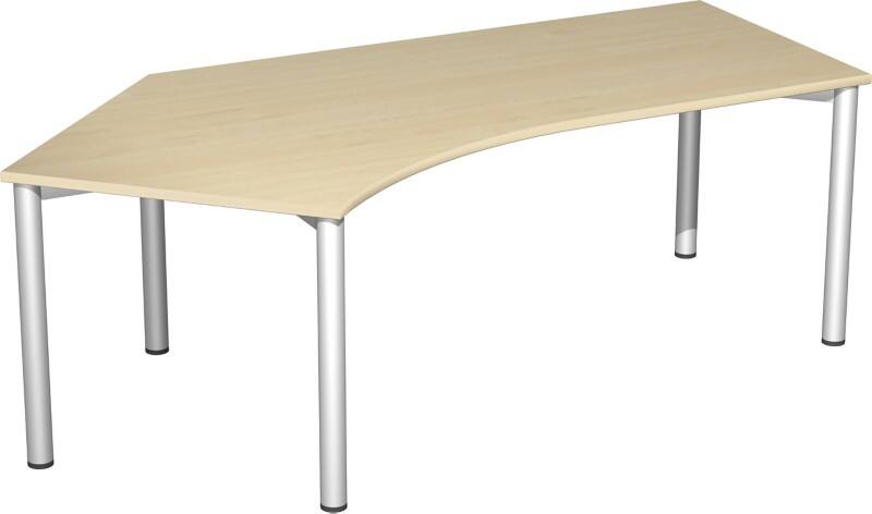 Speed Office Schreibtisch Freiform Ahorn 2.166 (B) x 1.130 (T) x 720 (H) mm MFC (Melaminbeschichtete Spanplatte)