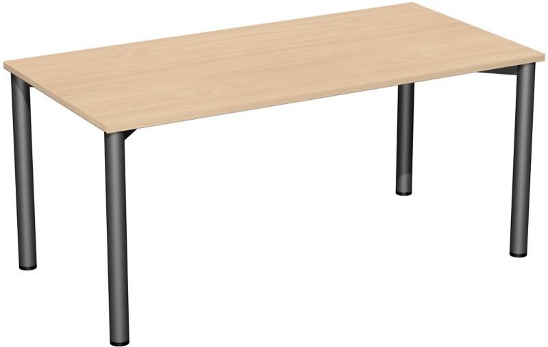 Speed Office Schreibtisch Rechteckig Buche 1.600 (B) x 800 (T) x 720 (H) mm MFC (Melaminbeschichtete Spanplatte)
