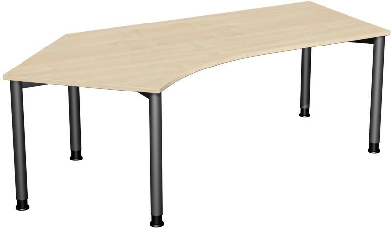 Speed Office Schreibtisch Freiform Ahorn 2.166 (B) x 1.130 (T) x 800 (H) mm MFC (Melaminbeschichtete Spanplatte)