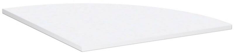 4 Fuß Flex Verkettungsplatte Viertelkreis 90° inkl. Verkettungsmaterial, 800x800, Weiß