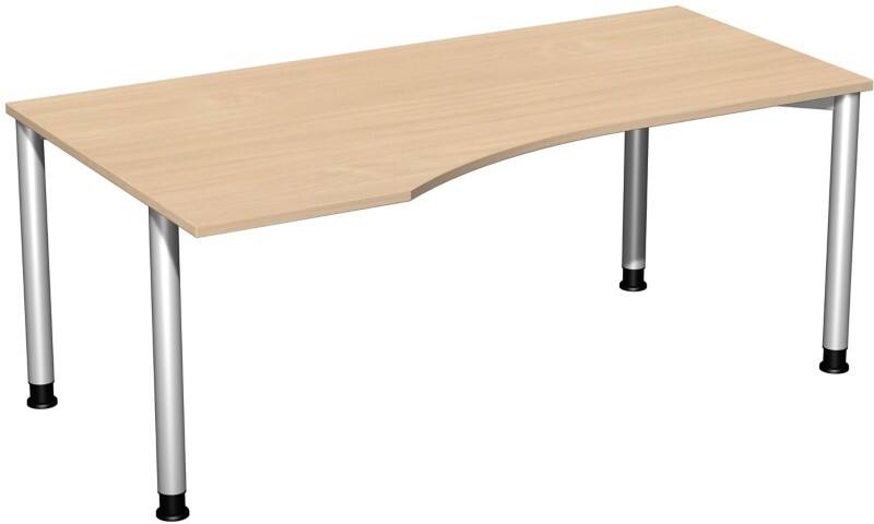 Speed Office Schreibtisch Freiform Buche 1.800 (B) x 1.000 (T) x 800 (H) mm MFC (Melaminbeschichtete Spanplatte)