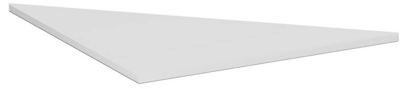 4 Fuß Flex Verkettungsplatte Dreieck 90°, inkl. Verkettungsmaterial, 800x800x, Lichtgrau