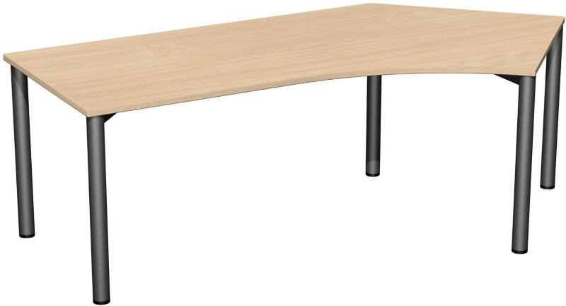 Speed Office Schreibtisch Freiform Buche 2.166 (B) x 1.130 (T) x 720 (H) mm MFC (Melaminbeschichtete Spanplatte)