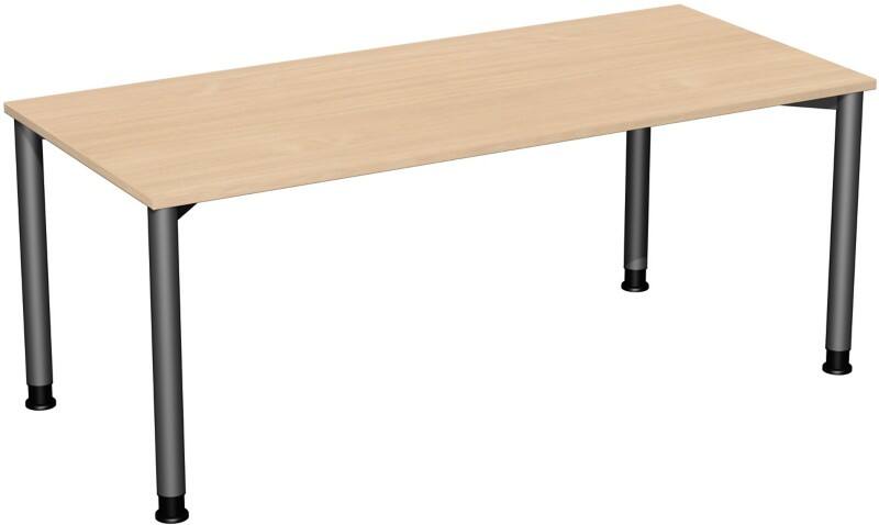 Speed Office Schreibtisch Rechteckig Buche 1.800 (B) x 800 (T) x 800 (H) mm MFC (Melaminbeschichtete Spanplatte)