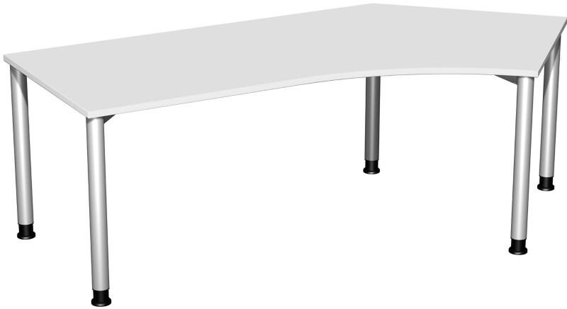 Speed Office Schreibtisch Freiform Hellgrau 2.166 (B) x 1.130 (T) x 800 (H) mm MFC (Melaminbeschichtete Spanplatte)