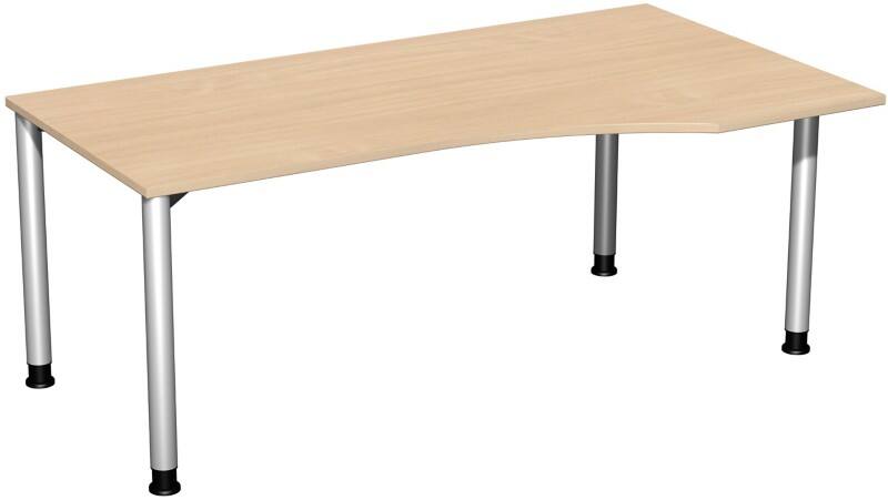 Speed Office Schreibtisch Freiform Buche 1.800 (B) x 1.000 (T) x 800 (H) mm MFC (Melaminbeschichtete Spanplatte)