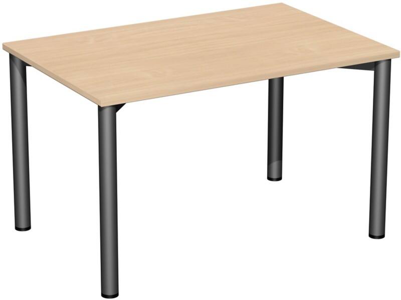 Speed Office Schreibtisch Rechteckig Buche 1.200 (B) x 800 (T) x 720 (H) mm MFC (Melaminbeschichtete Spanplatte)