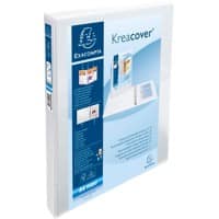 Exacompta Kreacover 20 mm Ringbuch PP (Polypropylen) DIN A4+ 2 Ringe Weiß 51821E 10 Stück