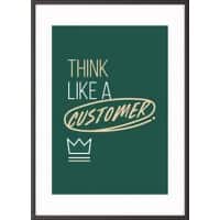 Paperflow Wandbild "Think like a customer" 600 x 800 mm