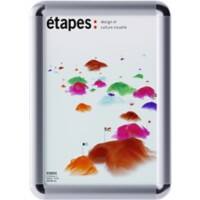 Paperflow Wandmontage Klemmrahmen runde Ecken A4 210 x 297 mm Aluminium 12 Stück