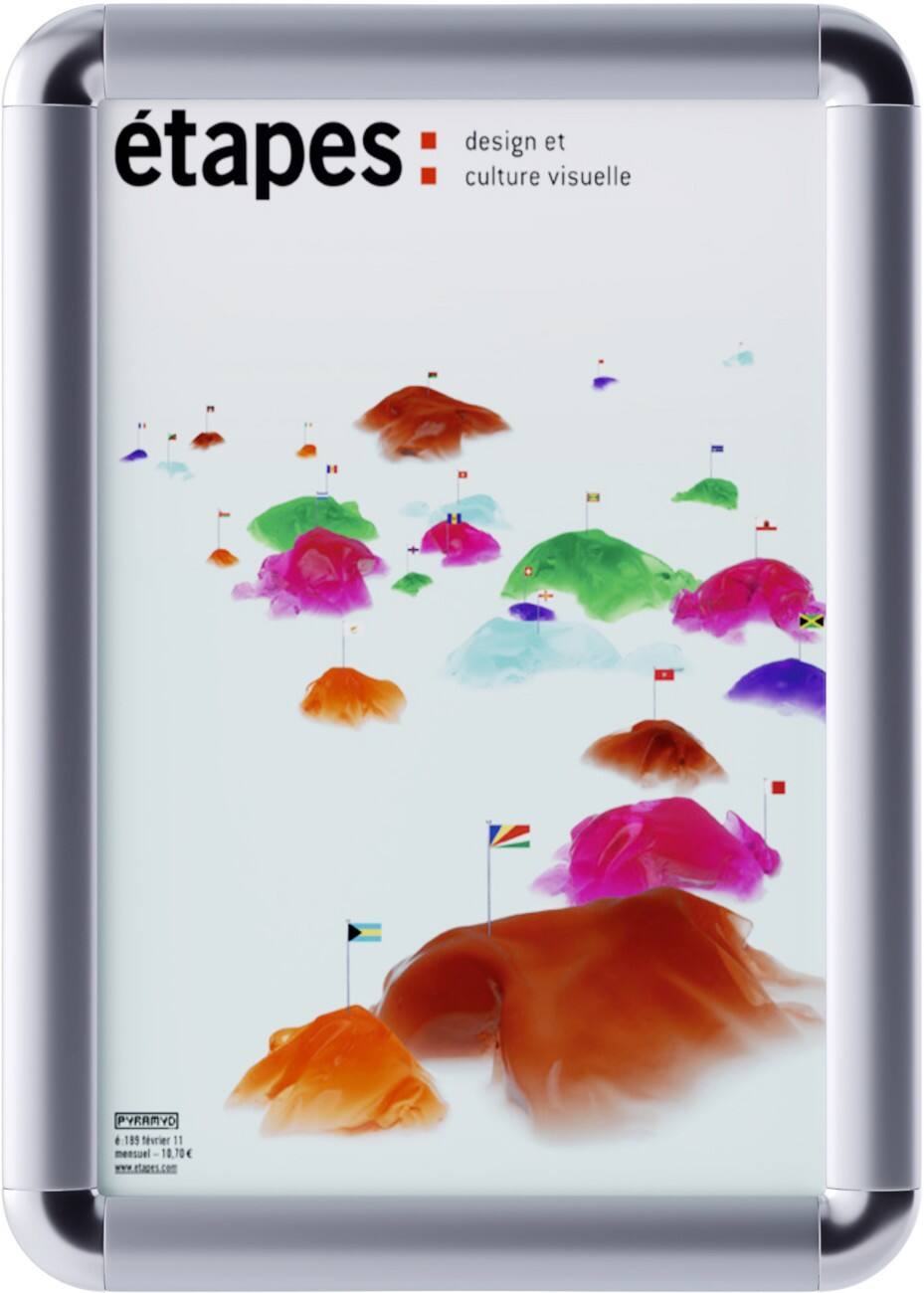 Paperflow Clip-Bilderrahmen DIN A2 Runde Ecken 6 Stück